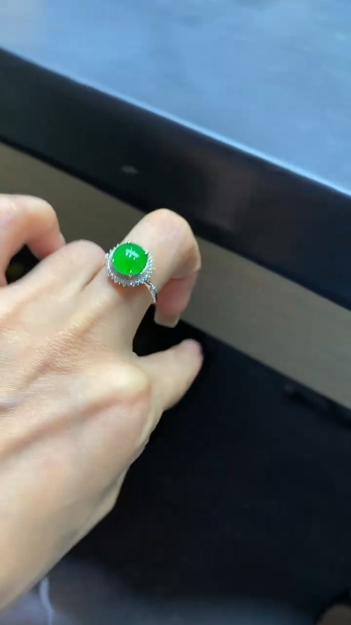 【闪购商品】翡翠戒指18K金镶嵌团购
