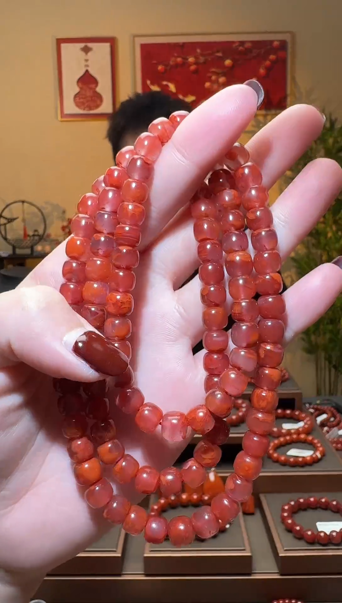【闪购商品】南红玛瑙手链未镶嵌一条7mm+ 多样性发货