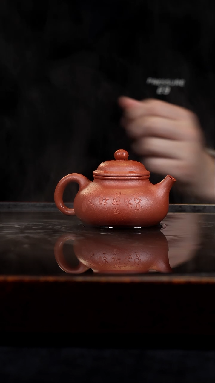 茶壶紫砂半手工降坡容天刻绘