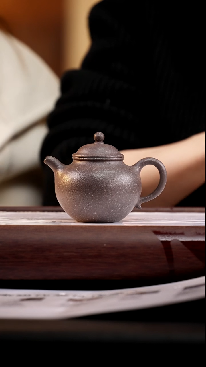 茶壶紫砂天青泥掇球150cc