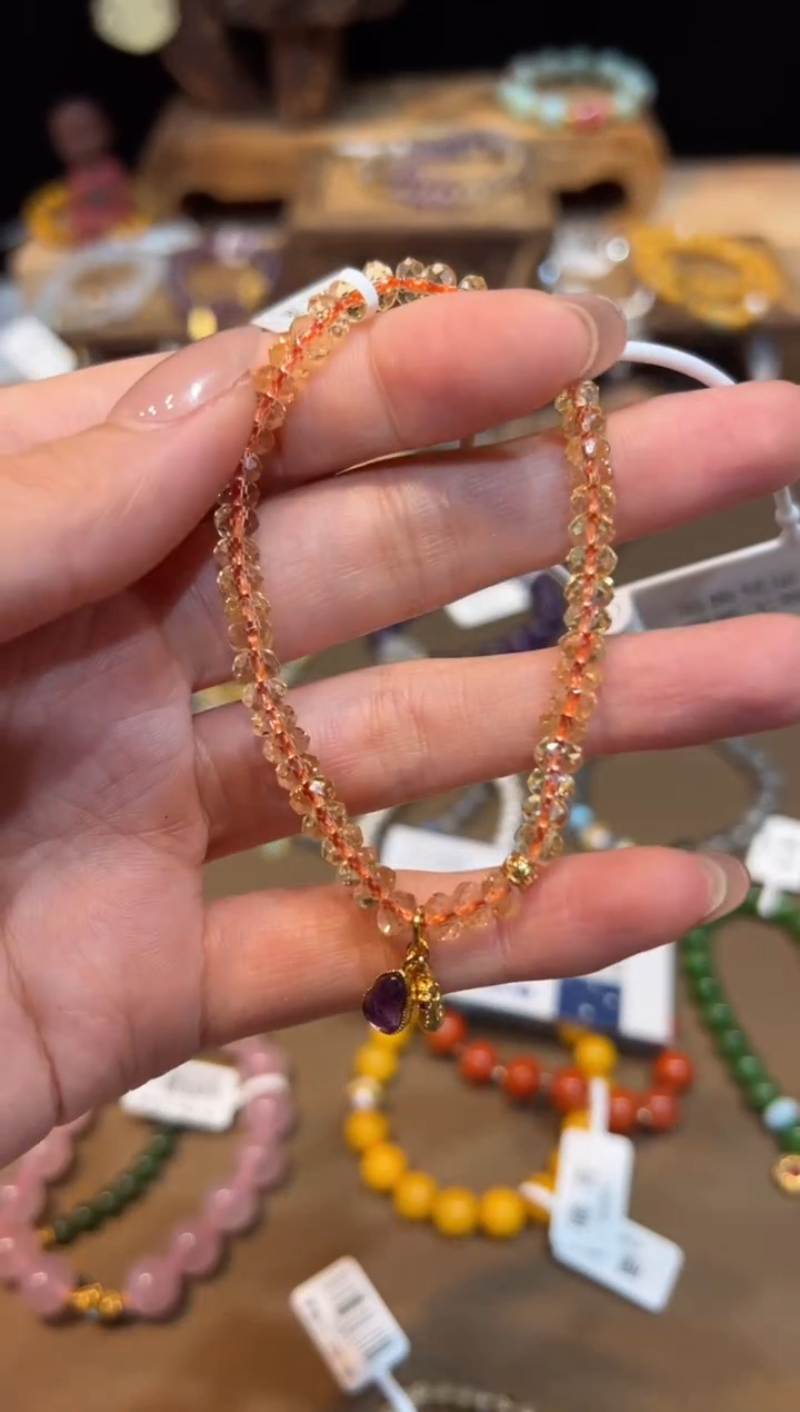 水晶手链未镶嵌手饰@@E6849