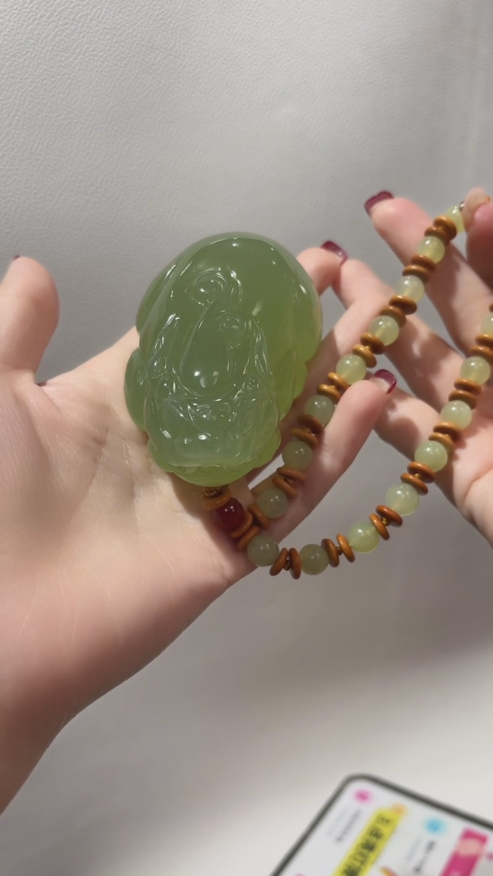 【闪购商品】岫玉手把未镶嵌貔貅