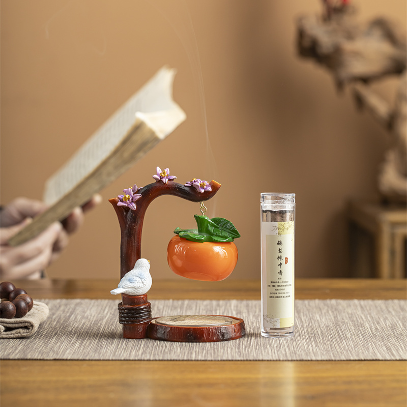 喜柿登梅喜上眉梢香炉茶宠可爱树脂香座托支家卧室持久留香香薰
