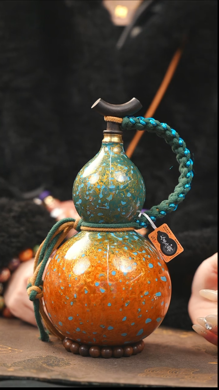 【闪购商品】XL133漆艺酒葫芦不包手串及旋转底座