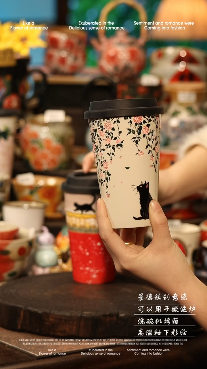 陶瓷景德镇高温釉下彩手工手绘款式@A0780@