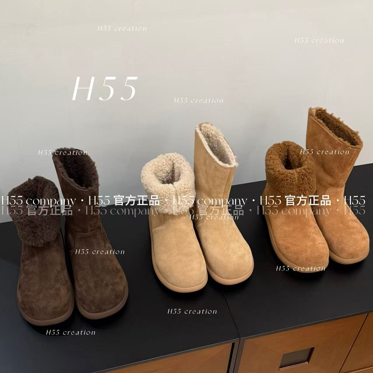 【于月专属】H55-冬日小暖炉芒果头加绒两穿棉靴雪地靴2.5cm28-2869