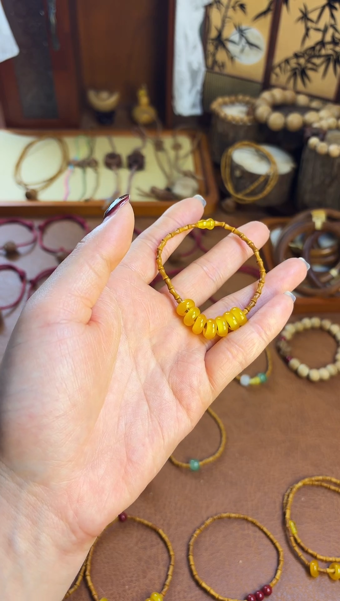 手串桃核竹节七宝福禄