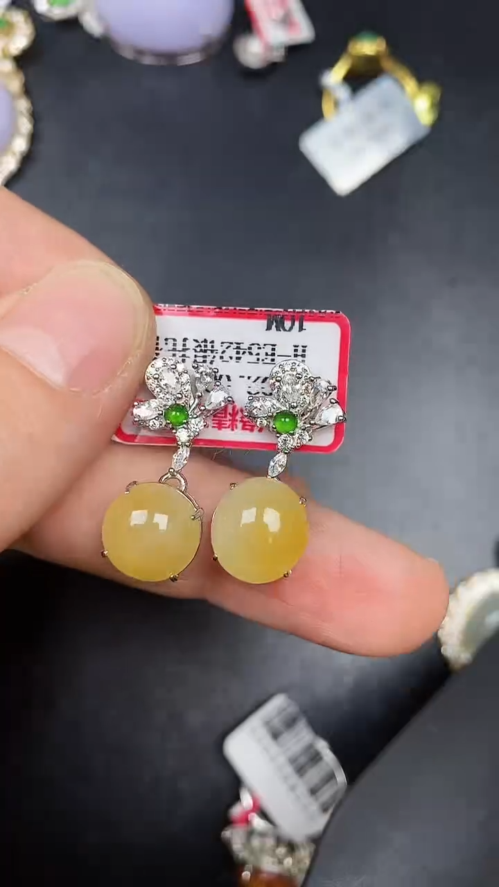 银S925镶嵌戒指翡翠6000