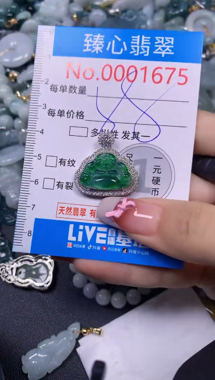 【闪购商品】翡翠颈饰未镶嵌含绳0001675