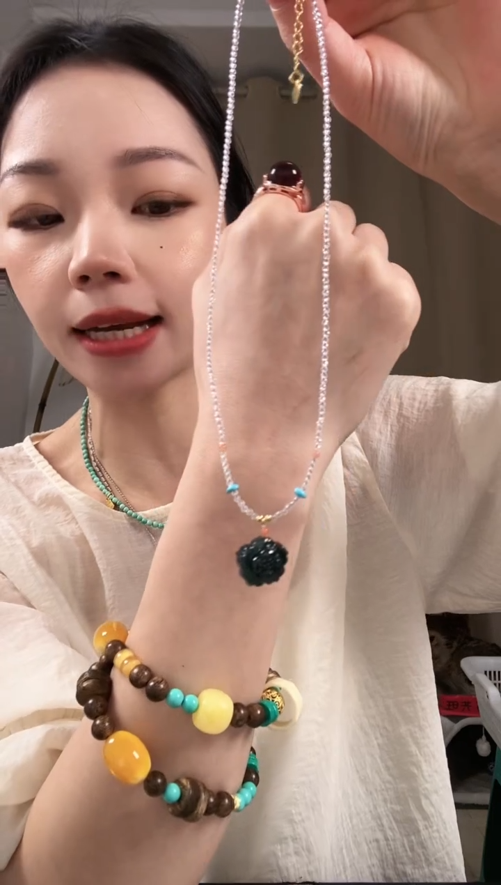 【闪购商品】琥珀颈饰未镶嵌E403EEEEE