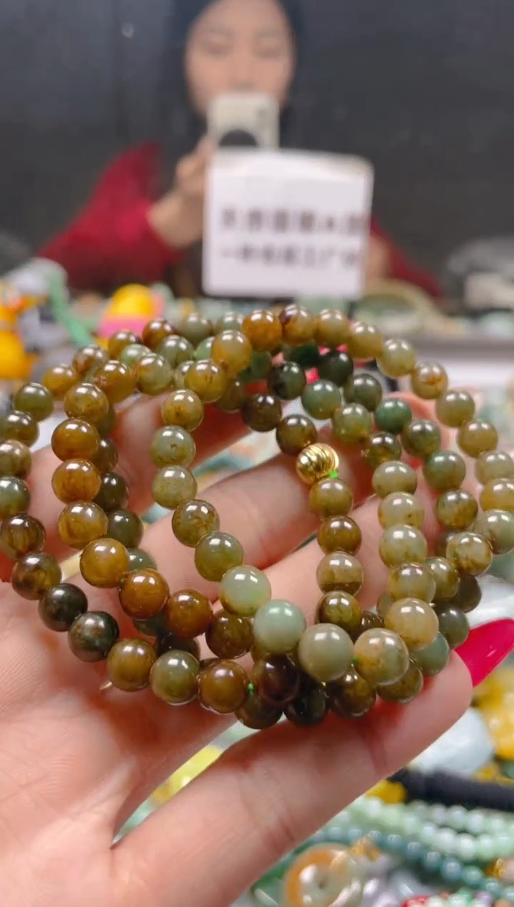 【闪购商品】翡翠颈饰未镶嵌6MM/J/翡翠A货一图一物