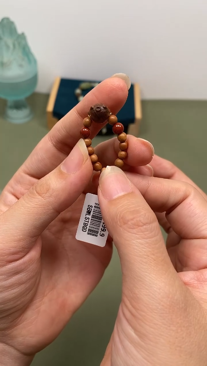 【闪购商品】檀香木木艺印度老山檀香0.4戒指连年有余款