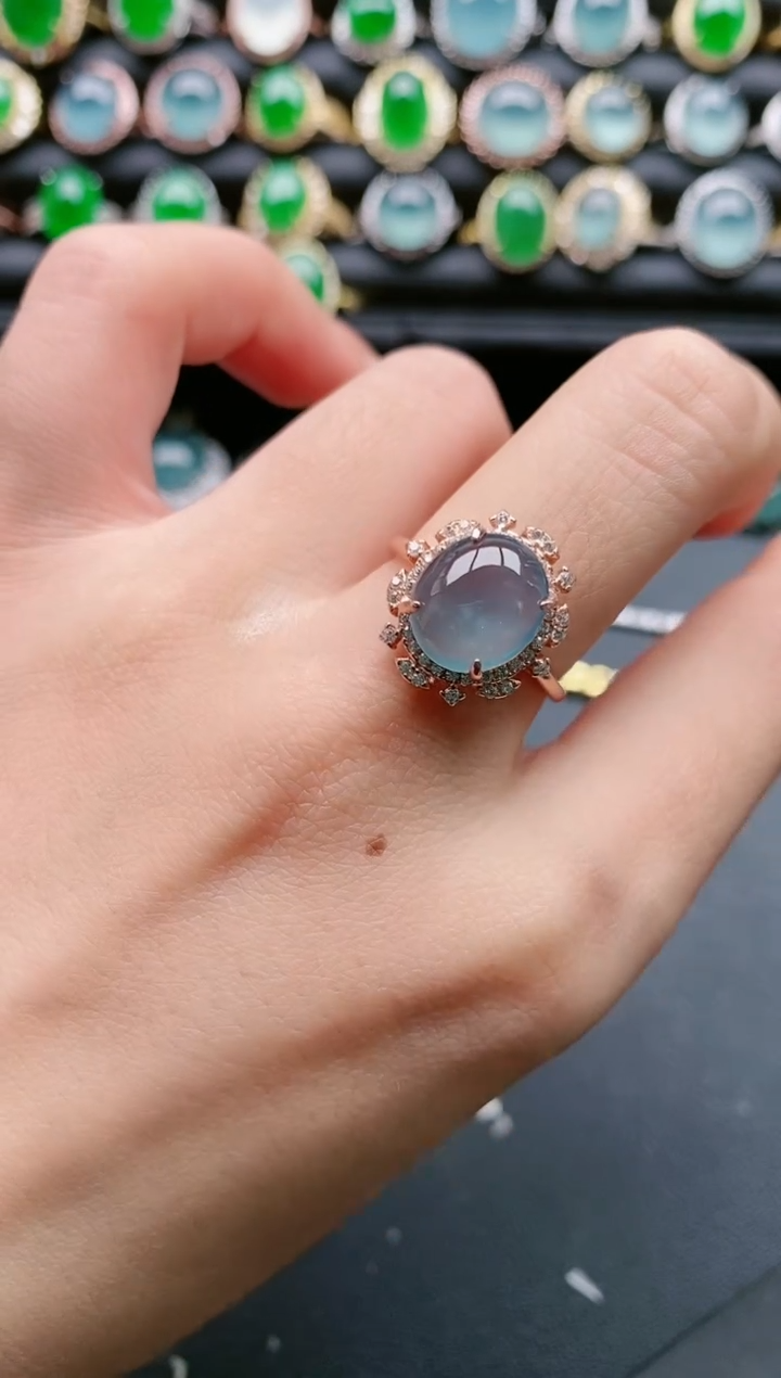 【闪购商品】翡翠戒指银S925镶嵌1111111