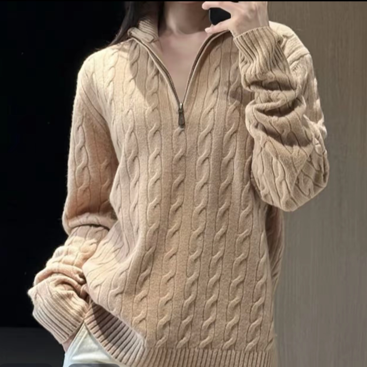 好命哥同款小马针织毛衣半拉链套头卫衣羊毛百搭【男女同款】发