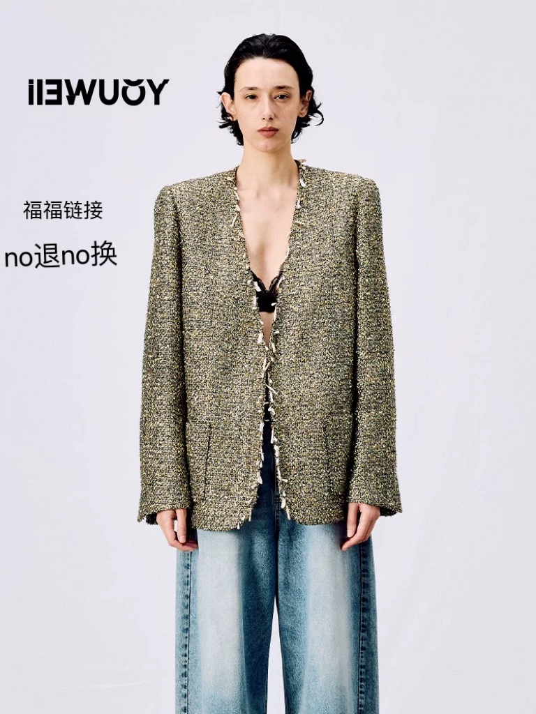 【改价】2025早春上新重工钉珠金葱小香风西装女外套