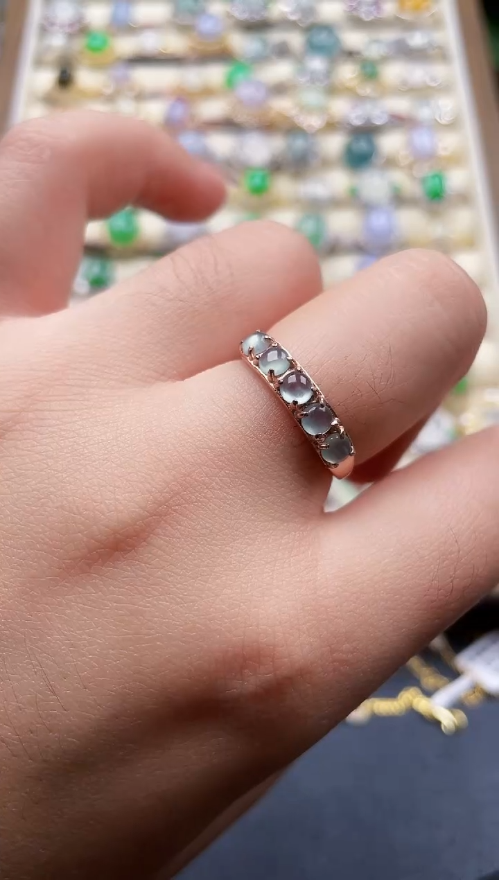 银S925镶嵌戒指翡翠239