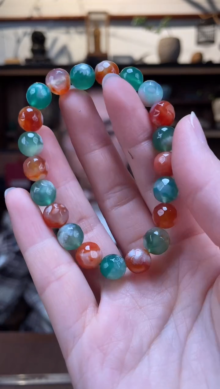 【闪购商品】玛瑙/玉髓手串未镶嵌玛瑙多宝手串*4ZD