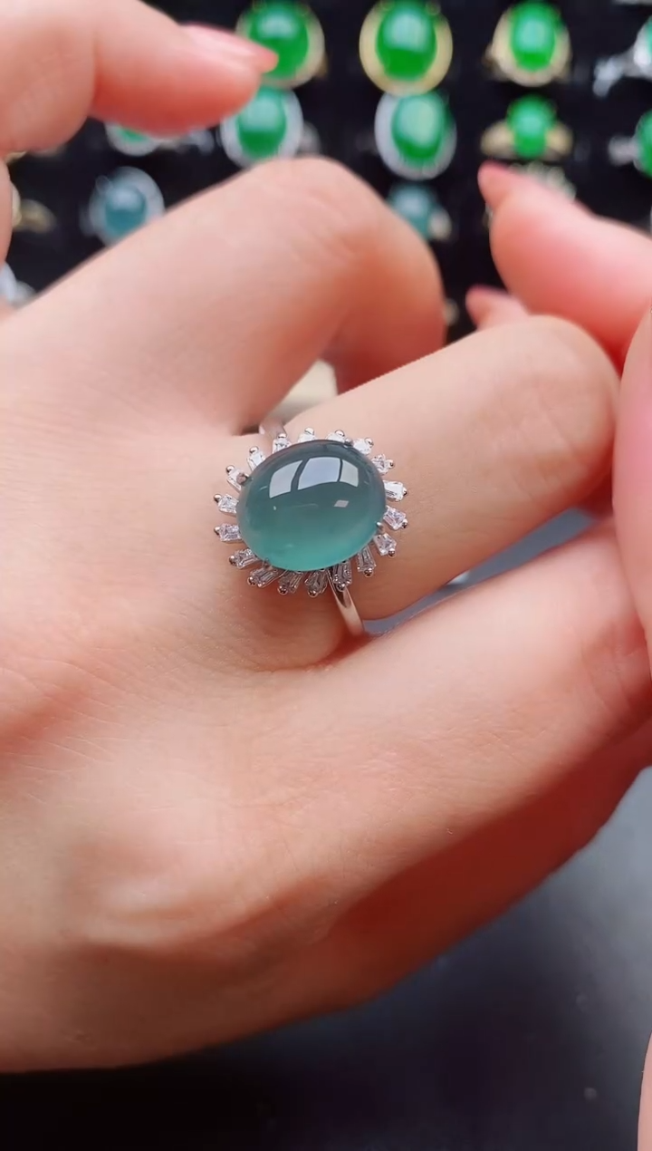 【闪购商品】翡翠戒指银S925镶嵌2121212