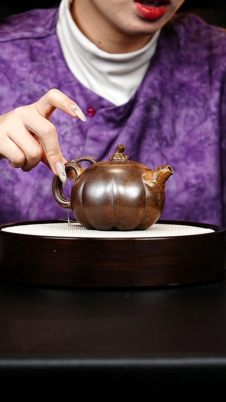 茶壶紫砂南瓜壶 