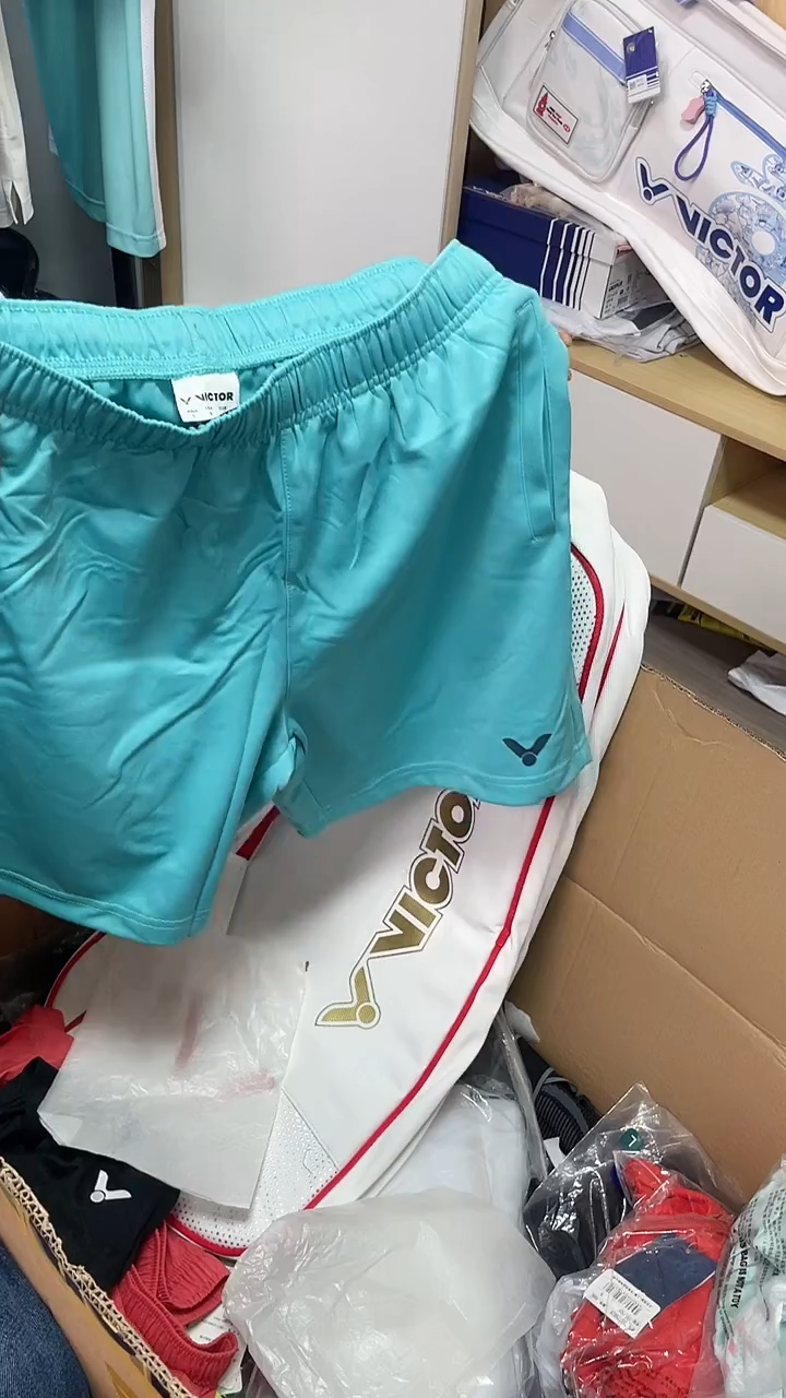 VICTOR威克多微瑕正品    14   蓝色短裤L