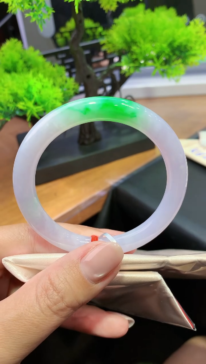 未镶嵌手镯翡翠-k35  天然缅甸A货翡翠58圆条