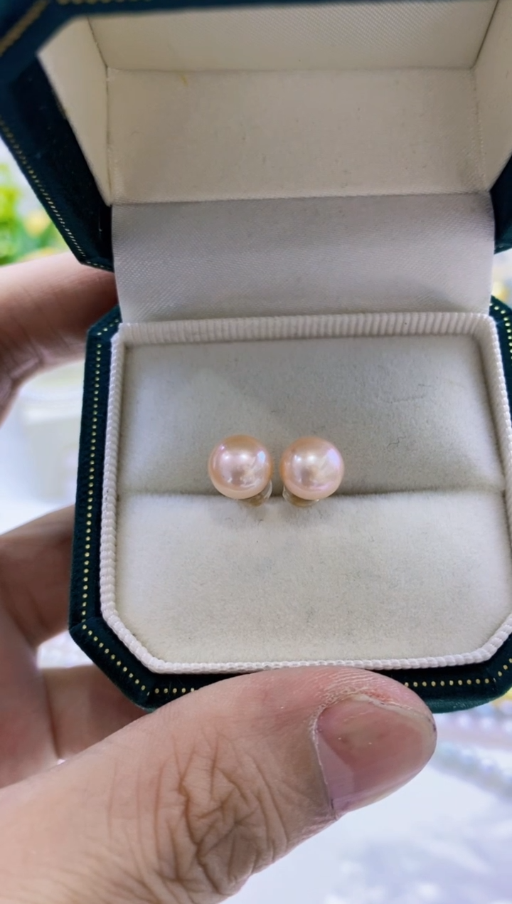 未镶嵌淡水珍珠BG珍珠耳饰@@C1329