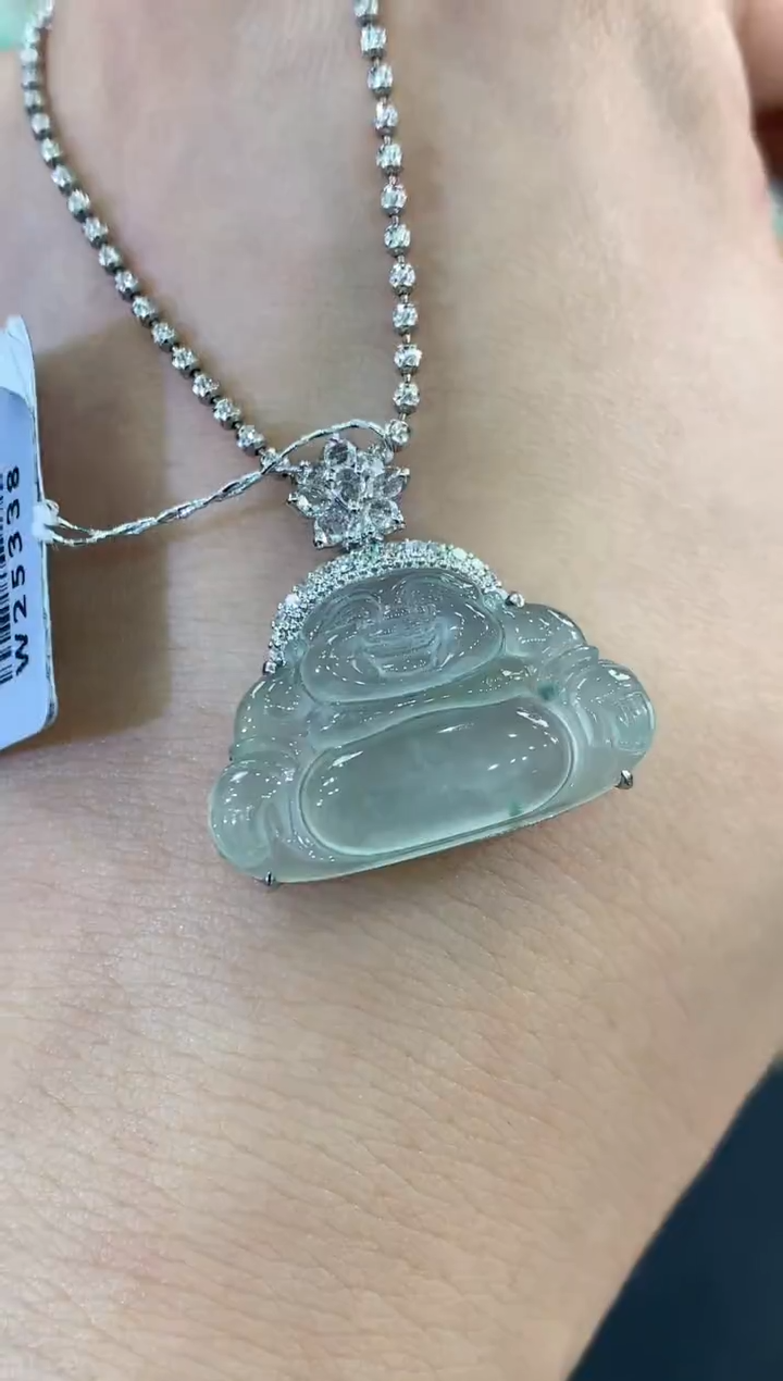 【闪购商品】翡翠吊坠(不含链)18K金镶嵌c60