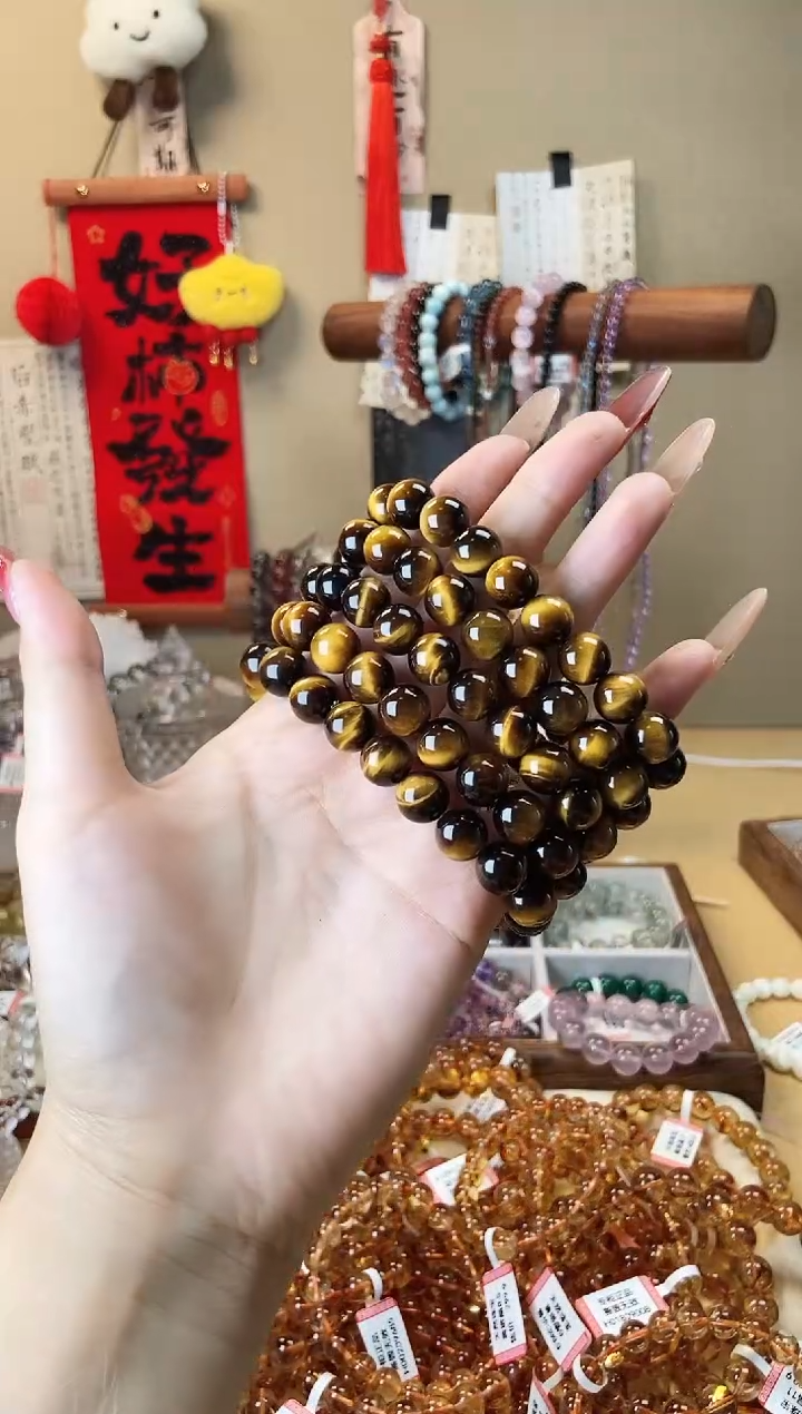 【闪购商品】木变石（虎睛石）手链未镶嵌10m黄虎眼