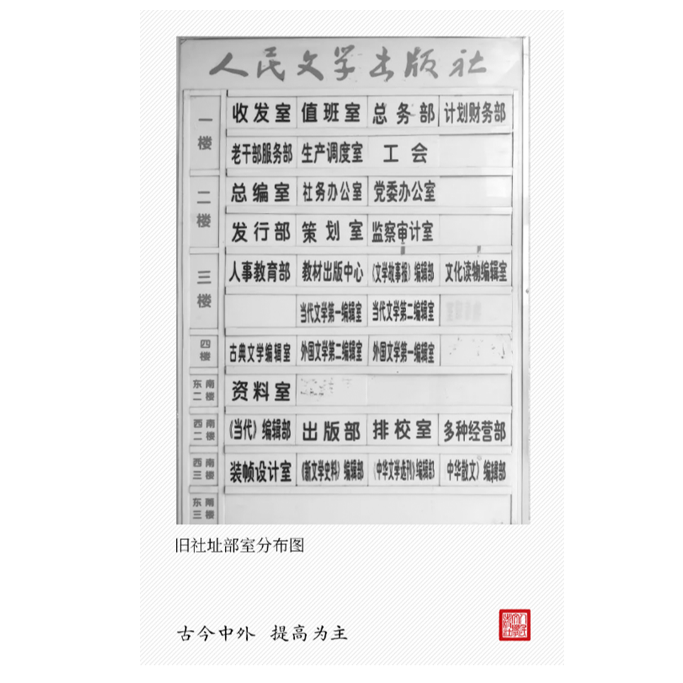 旧社址部室分布图 002  人民文学出版社限量定制书签  书友专享