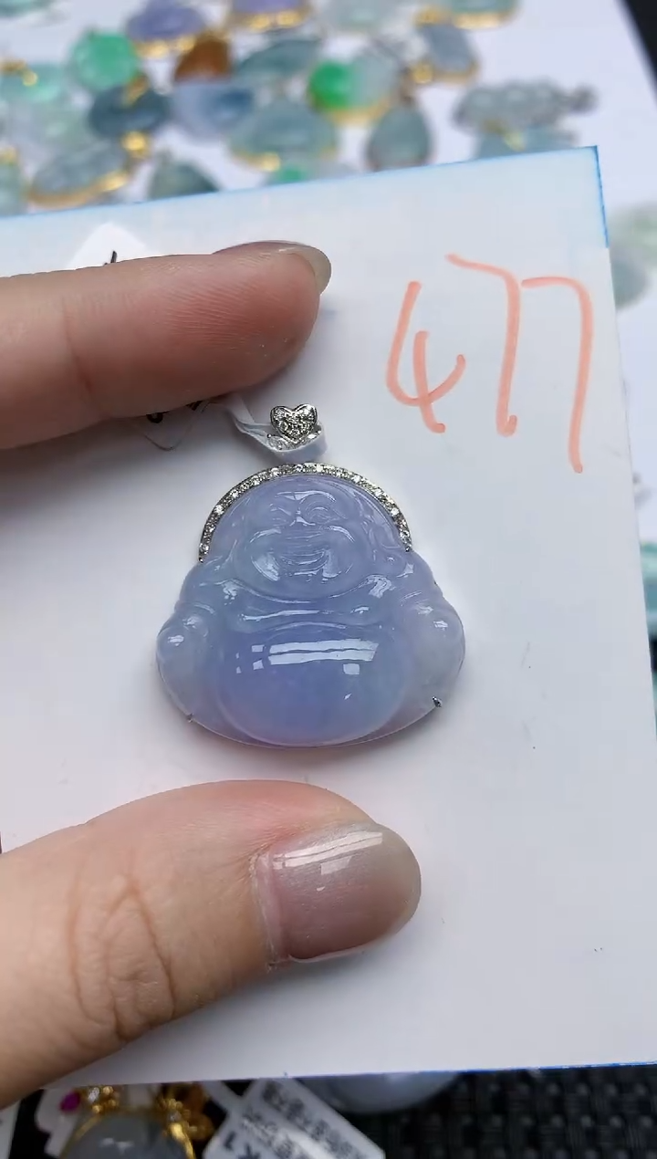 【闪购商品】翡翠颈饰18K金镶嵌天然翡翠A货