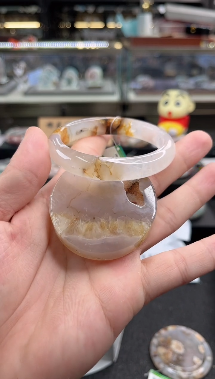 未镶嵌手镯石英质玉57圈口（赠品镯心）157787