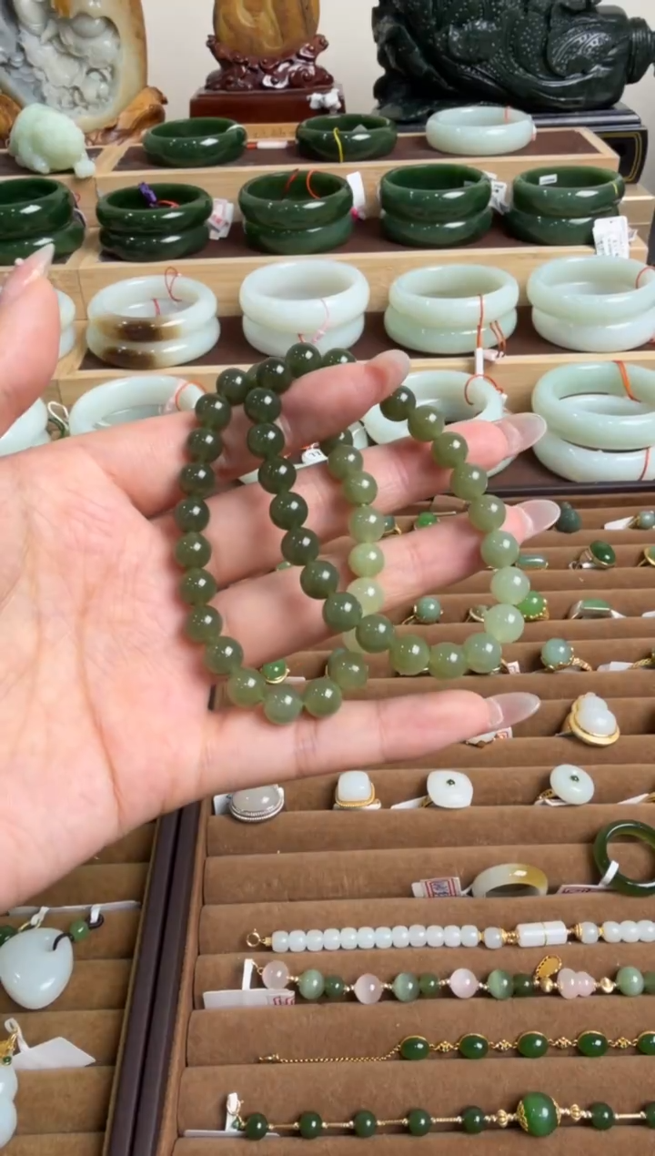 颈饰未镶嵌和田玉手串多样性发一