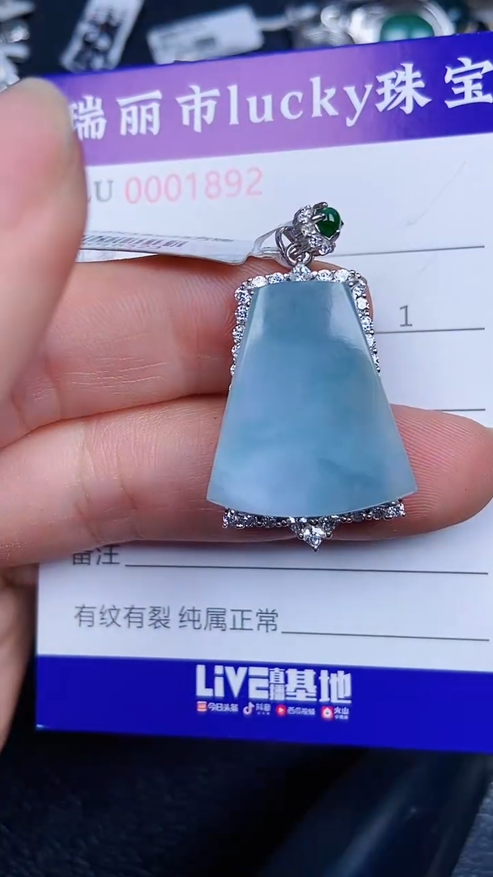 颈饰银S925镶嵌翡翠1892