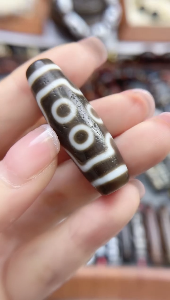 玛瑙/玉髓珠珠未镶嵌老料七眼2