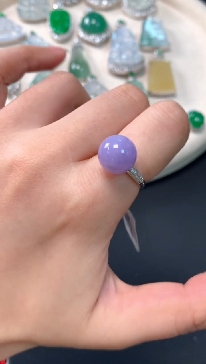 【闪购商品】翡翠戒指18K金镶嵌A441|(多样性发货）拍一发一