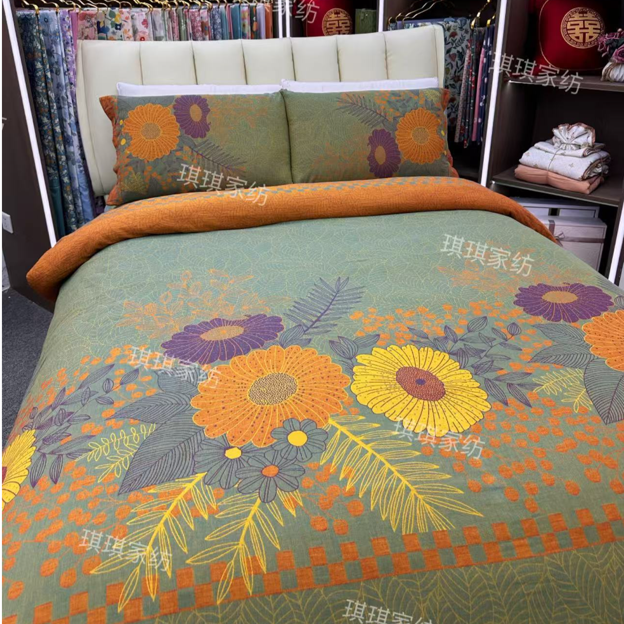 轻奢复古双层纱四件套--秋日暖阳