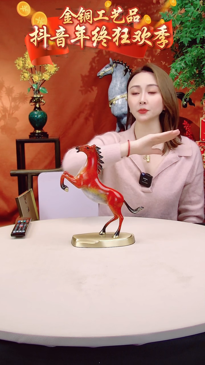 【闪购商品】全黄铜摆件金戈铁马小号全黄铜摆件