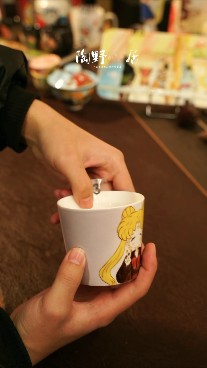 【闪购商品】杯景德镇高温釉下彩手绘陶瓷093