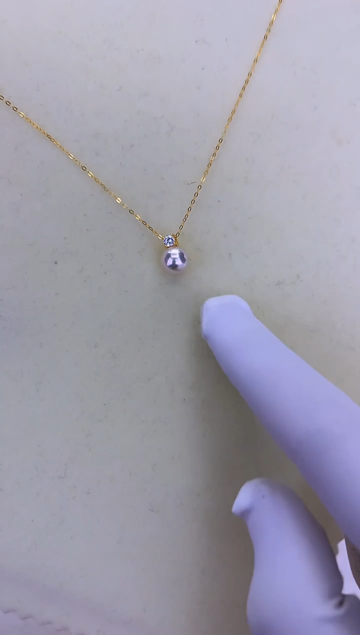 银S925镶嵌DA海水珍珠 GD249 7-8 王妃吊坠赠银链