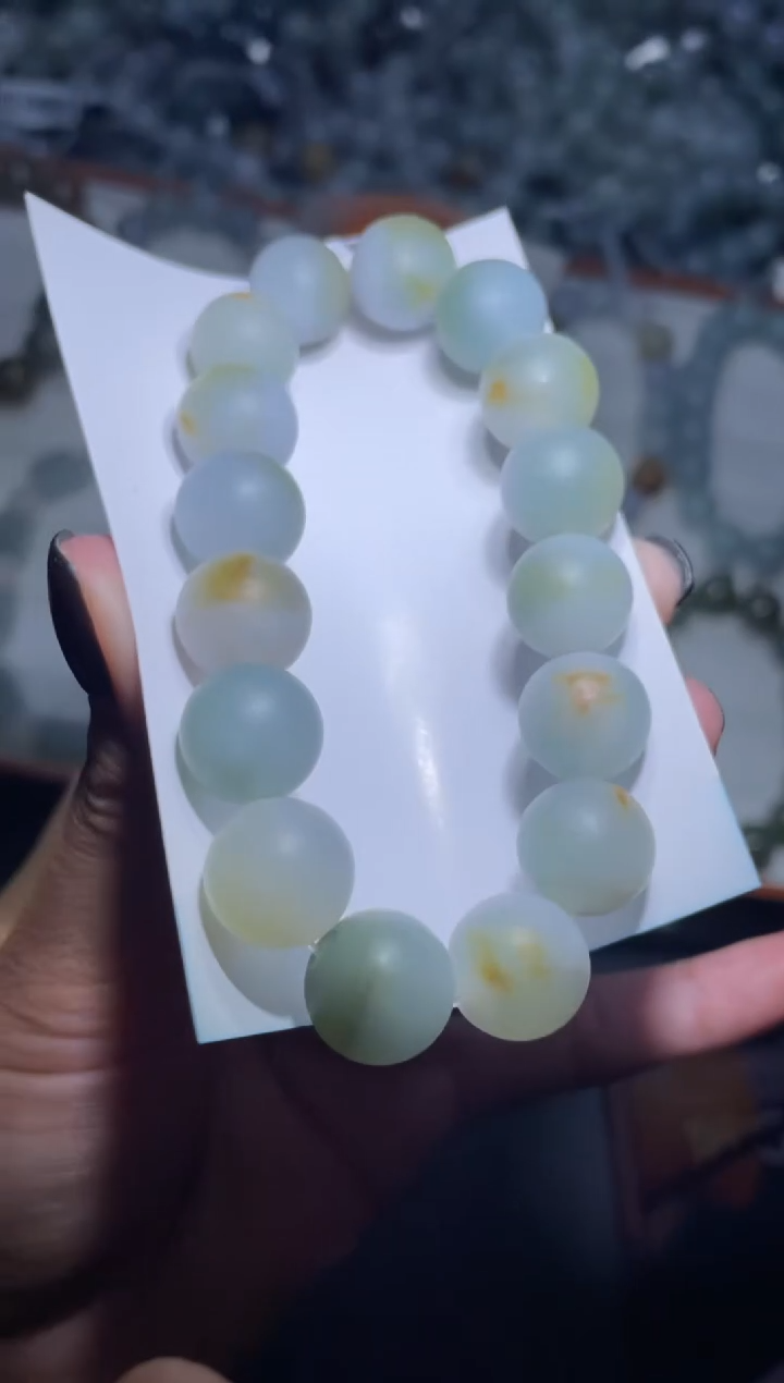 【闪购商品】定制翡翠未镶嵌天然缅甸A货翡翠手串8