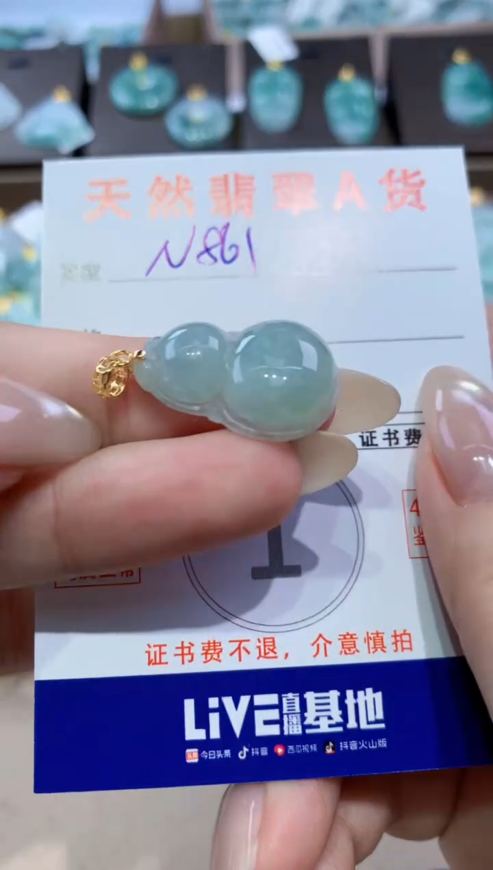 颈饰未镶嵌翡翠天然缅甸翡翠A货挂件 