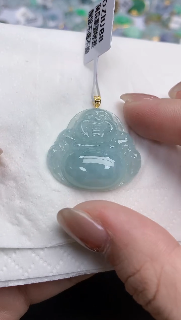 【闪购商品】翡翠颈饰18K金镶嵌天然缅甸翡翠A货