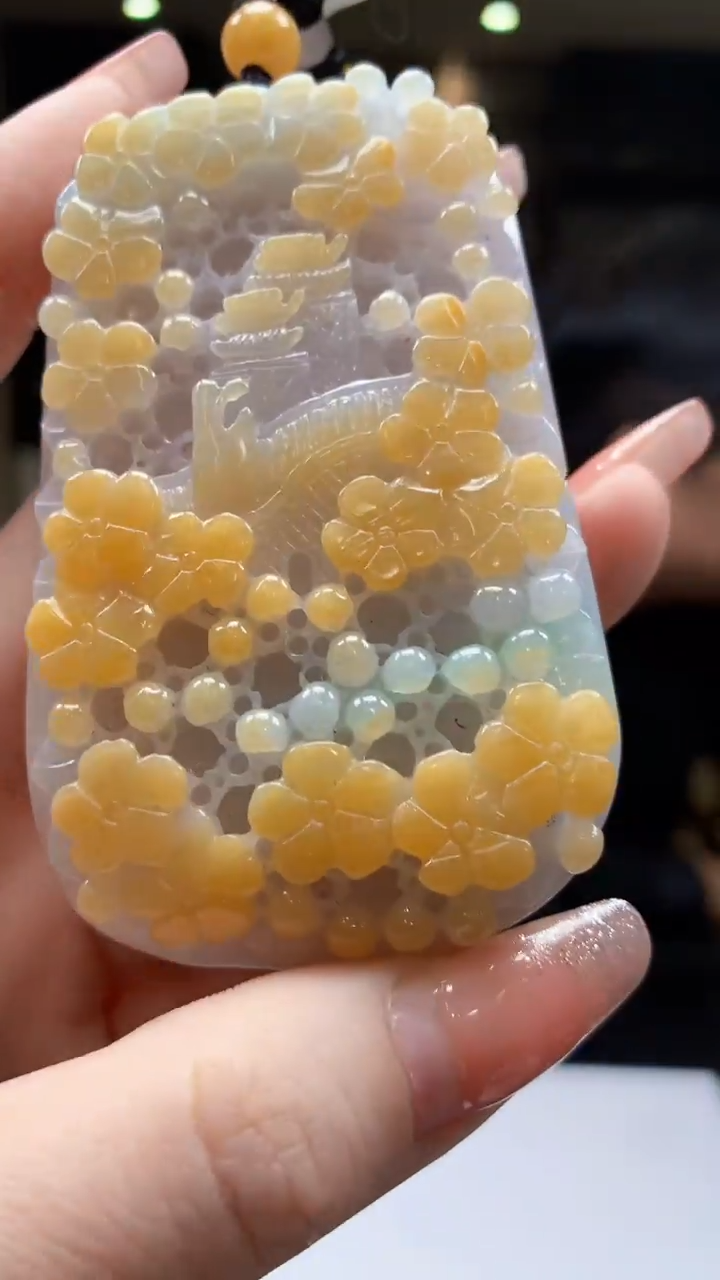 【闪购商品】定制翡翠未镶嵌1074-毛货挂件32