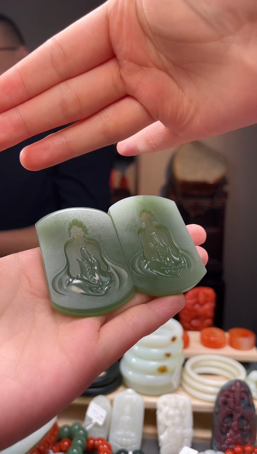 颈饰未镶嵌和田玉用****2吊坠两块