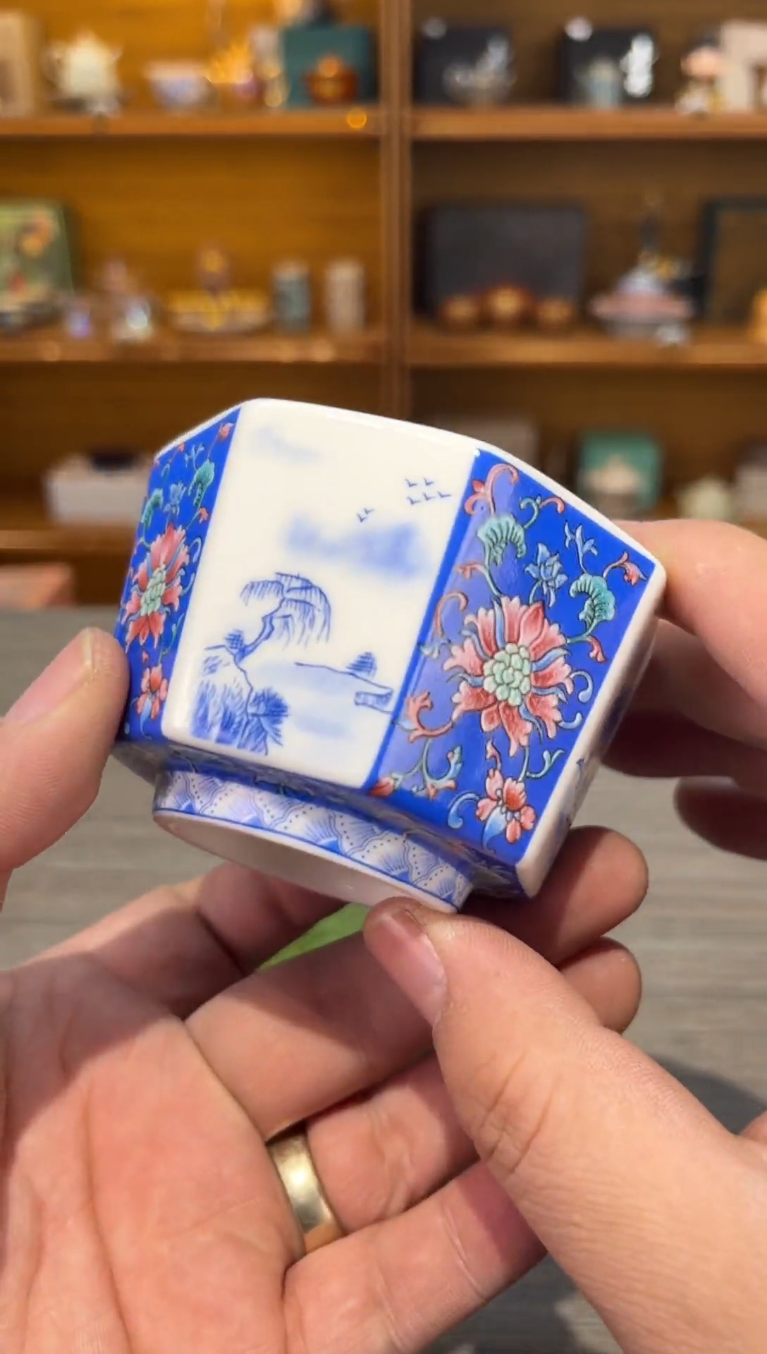 【闪购商品】蓝色八方杯茶具茶具