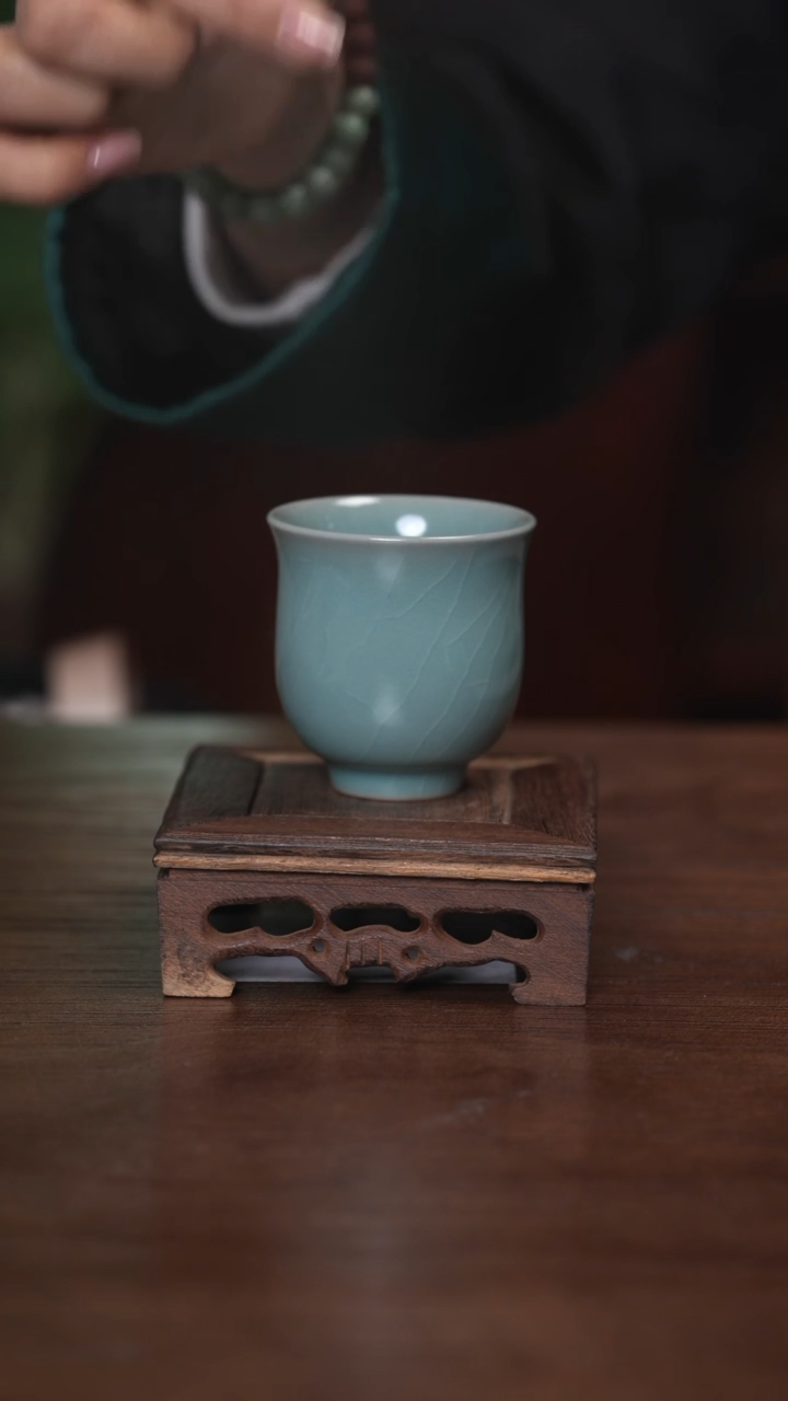 【闪购商品】清凉寺原产地仿古釉手工汝瓷闻香杯