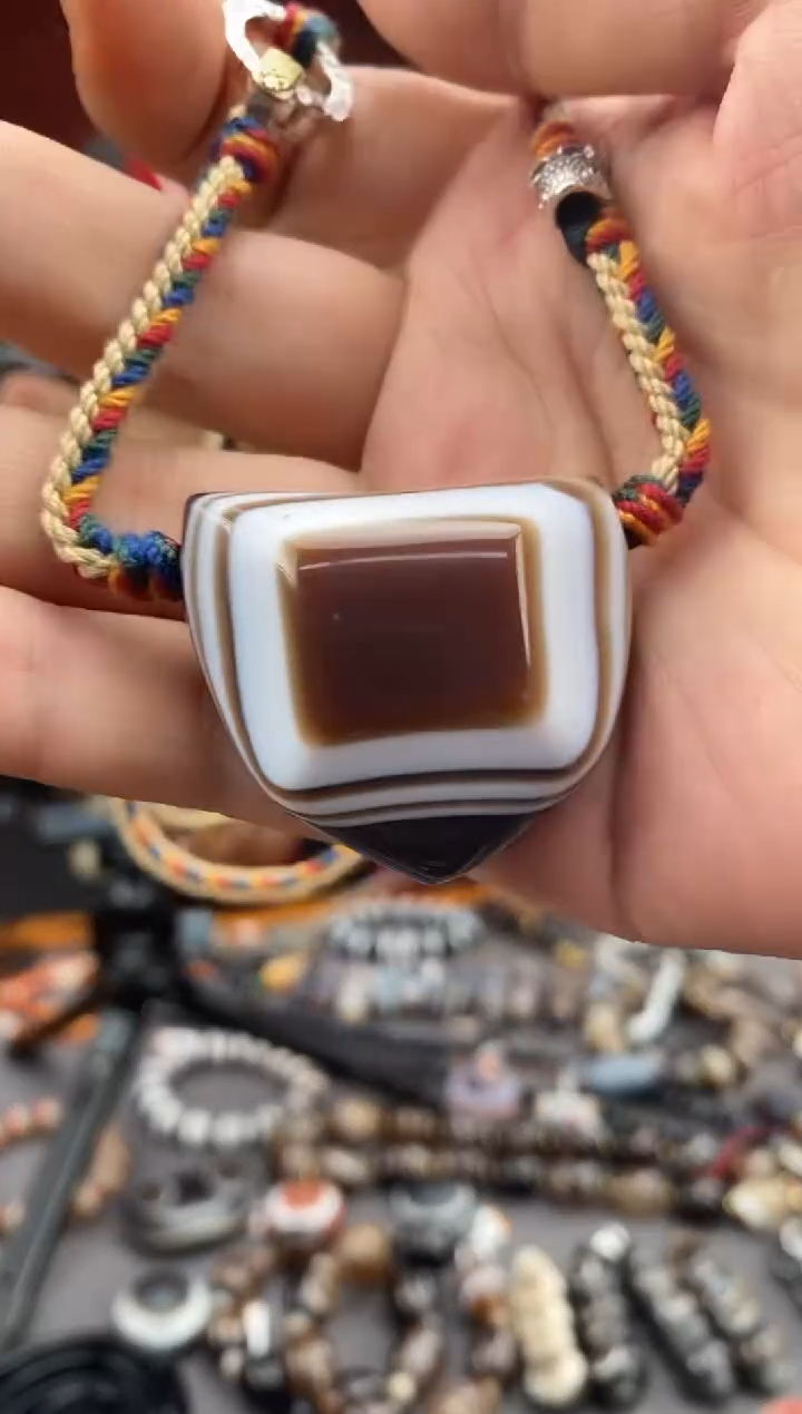 玛瑙/玉髓颈饰未镶嵌夜**霞-1130 -58