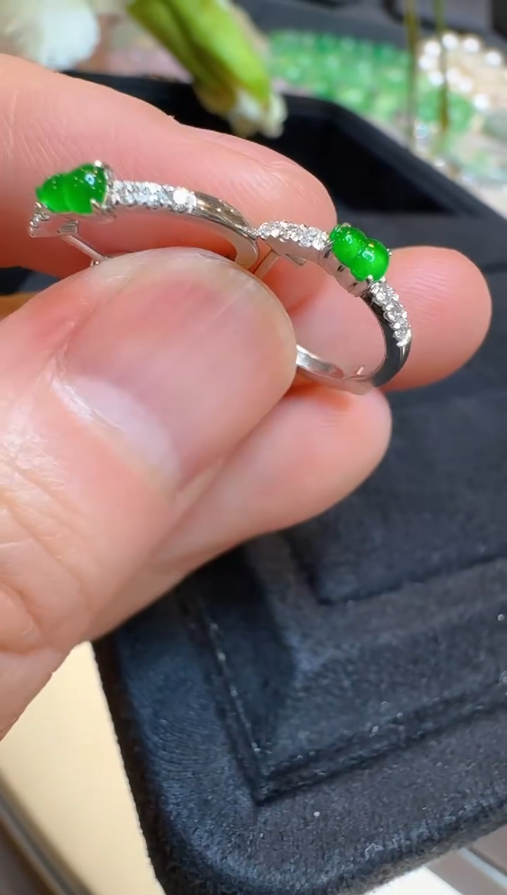 【闪购商品】翡翠耳饰18K金镶嵌多样性团购发一件