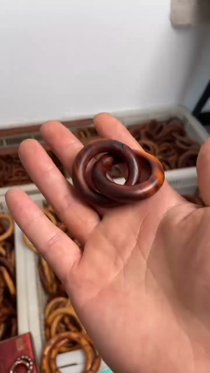 【闪购商品】木桃木 小乾坤圈虎皮纹吊坠