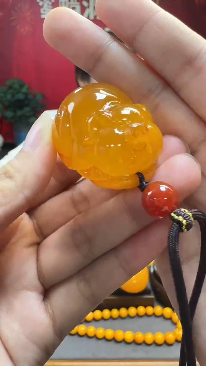 未镶嵌吊坠(不含链)琥珀蜜蜡小猪猪